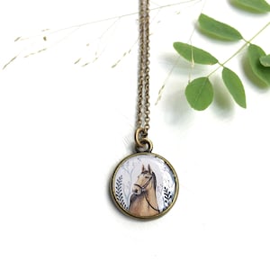 Horse Bronze Necklace, Horse Lover, Horse Necklace, Gift for Horse Lover