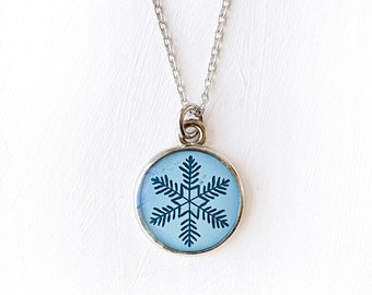 Snowflake Silver Necklace, Snow Flake, Snowflake Jewelry, Snow flake Necklace