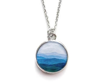 Silver Mountain Necklace, Blue Ridge Art Jewelry