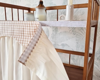 Sand Curtain with Wave Trim, Farmhouse Kitchen Cabinet Cafe Drapes