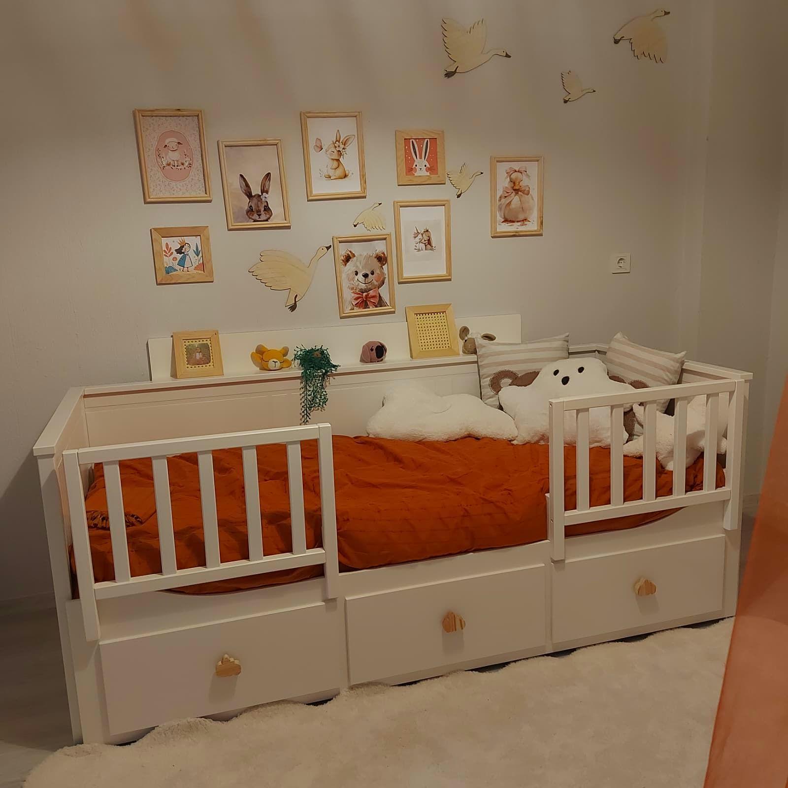 IKEA ヘムネス 幼児用ベッドレール - 木製安全ガード 2枚セット - Etsy 
