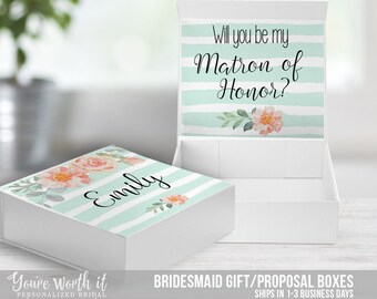 Bridesmaid boxes - proposal bridesmaid box, bridesmaids gift boxes - will you be my bridesmaid box MBMB-001