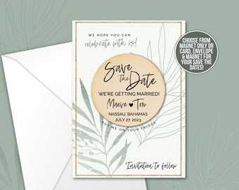 simple save the date magnet destination wedding wood magnet and/or card save the date cards magnet lightweight wood magnet 22MAG-003