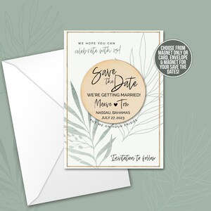 simple save the date magnet destination wedding wood magnet and/or card save the date cards magnet lightweight wood magnet 22MAG-003