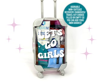 nashville party hangover kit mini suitcase hangover lets go girls filled or unfilled luggage recovery hangover bachelorette birthday bags