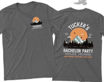 Bachelor party shirt | good friends good beer good times personalized bachelor party t-shirt | bachelor weekend DARK tshirt 23BACH-028-D