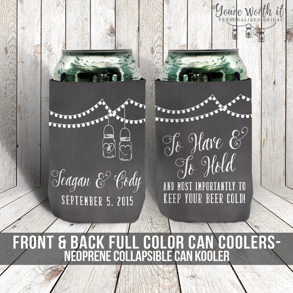 Wedding Can Coolers for Weddings to Have and to Hold and to Etsy