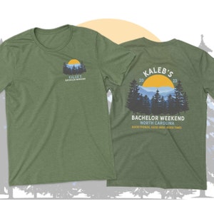 Bachelor party shirt | personalized weekend in the mountains bachelor party DARK t-shirt | bachelor party weekend unisex tshirt 22BRDL-074-D