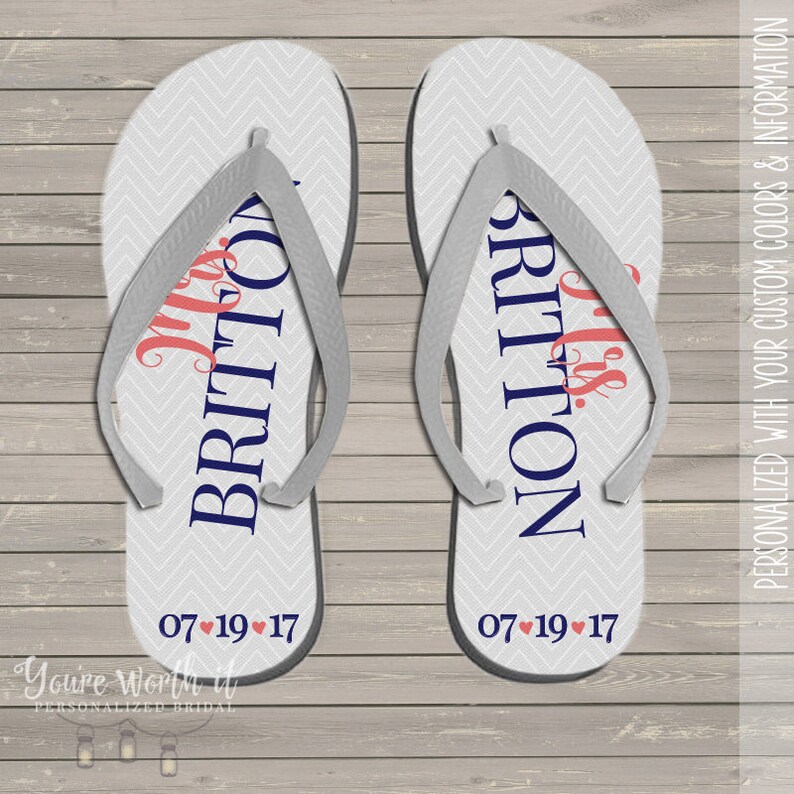 flip flops that say bride