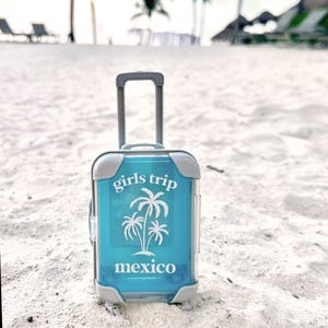 mexico girls trip travel mini suitcase party favors travel kit birthday girls destination travel kit birthday girls trip survival kit