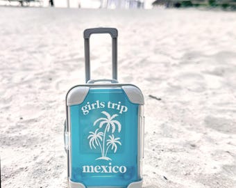 mexico girls trip travel mini suitcase party favors travel kit birthday girls destination travel kit birthday girls trip survival kit