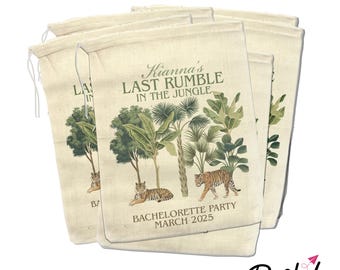 Last Rumble in the Jungle Bachlorette Party Kit Favor bags recovery kits / DIY favor party bags for Jungle theme tropical bachelorette party