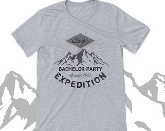 Bachelor party shirt | personalized mountain expedition bachelor party t-shirt | expedition bachelor party unisex tshirt 22BRDL-056