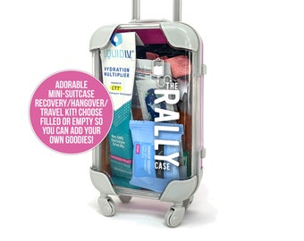 hangover kit mini suitcase hangover the rally case filled or unfilled luggage recovery hangover bachelorette birthday favors destination kit