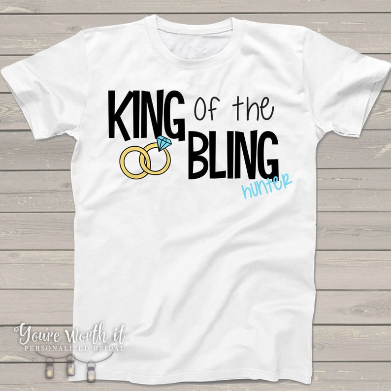 Ring Bearer shirt King of the Bling personalized ring bearer Etsy