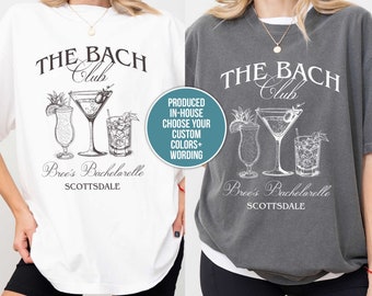 the bach club bachelorette party shirts club destination bachelorette favors matching bach club drinks mixed drinks social luxury trendy