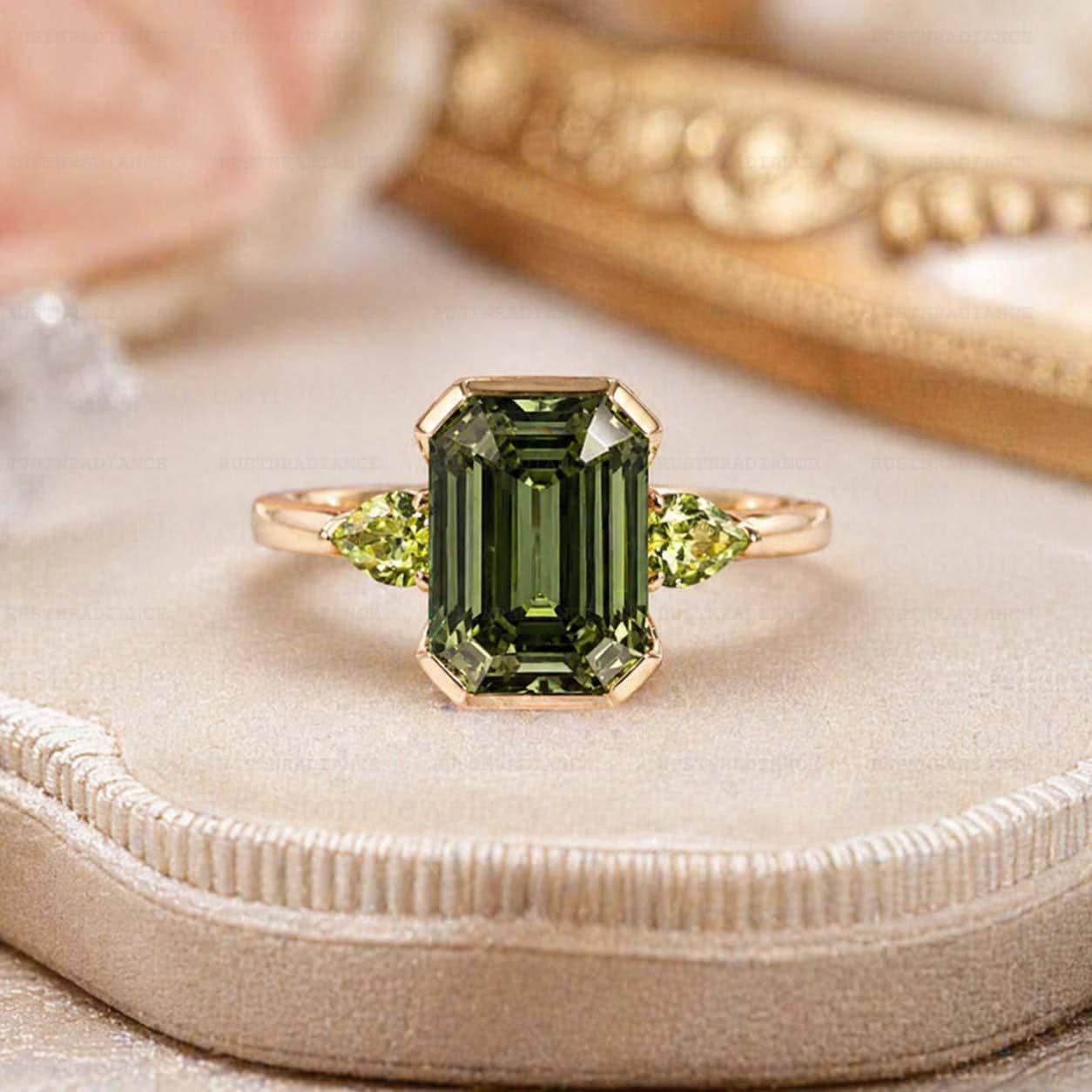 Green stone ring - Etsy 日本