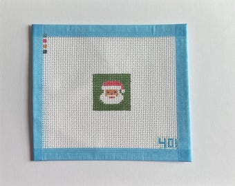 Mini Papá Noel - Lienzo de punto de cruz pintado