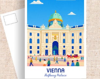 Wiedeń Austria Pałac Hofburg Podróż Pocztówka, Europa Sztuka