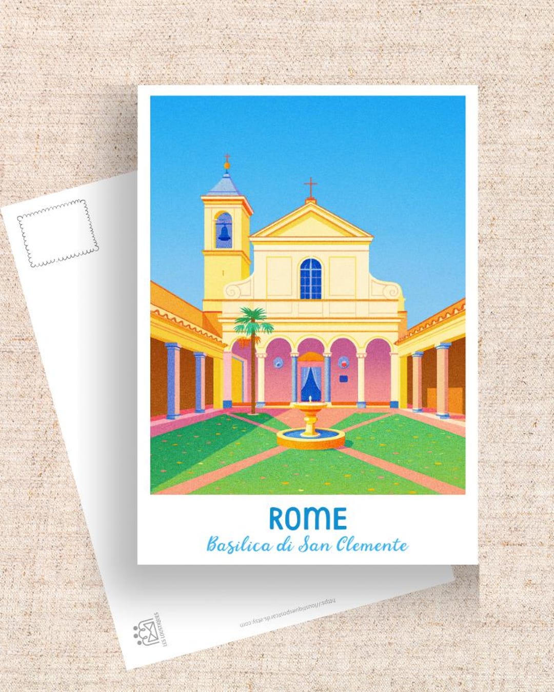 Rome Italy Travel Postcard, Basilica Di San Clemente Art - Etsy