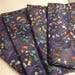 Set of Four Handmade Dark Blue Batik Napkins, Navy Blue Napkins, Cotton Napkins, Fabric Napkins, Cloth Napkins, Dinner Napkins