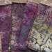Set of 4 Handmade Gray, Pink, Purple and Green Batik Fabric Napkins, Cotton Napkins, Cloth Napkins, Dinner Napkins, Luncheon Napkins