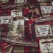 Custom Order for Emily, Welcome to the Lake, Red and Green Plaid, Set of Six Handmade Cloth Napkins