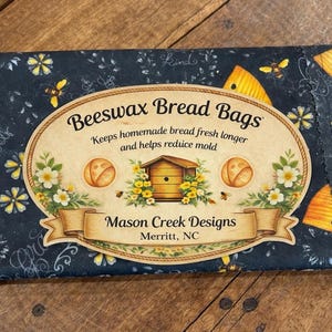 Handmade Beeswax Bread Bag – Reusable Food Storage, Eco-Friendly Bread Wrap, Plastic-Free Kitchen Gift