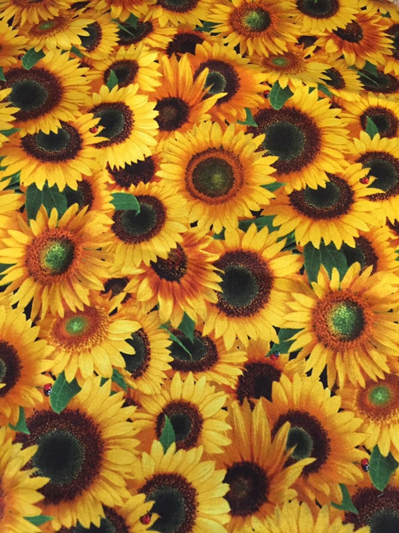 Sunflower Cloth Dinner Napkins, Cottagecore Farmhouse Home Decor, Reusable Washable, Sunflowers Floral Spring Summer Table Cloths image 4