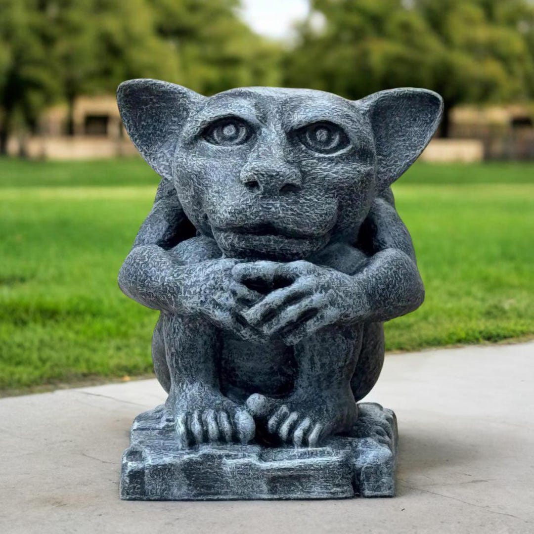 Gargoyle Statue Concrete Cute Monster Gothic Garden Ornament Stone ...