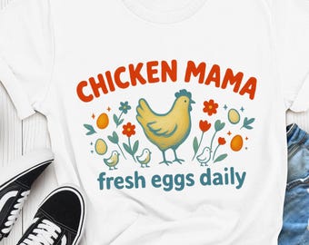 Chicken Mama Shirt:Retro Floral Chicken Gift, Homestead Mama Gift, Farm Life Shirt, Chicken Lover Gift, Homestead Mama Tee