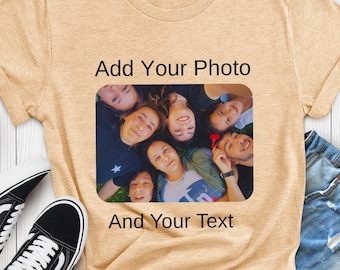 Custom Family Photo Shirt: Family Picture Shirt, Custom Mom Photo Shirt, Family Photo Tee, Text and Photo Tee,Comfort Colors Tee,