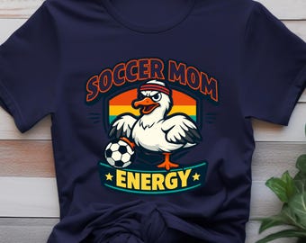 Soccer Goose Mom Shirt: Soccer Mom Shirt, Funny Soccer Mom Energy Goose Tee, Retro Sports Mom Gift, Football Mom Shirt