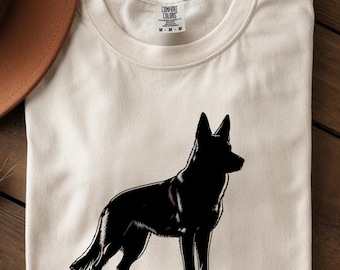 German Shepherd Shirt: Black German Shepherd Shirt Gift, German Shepherd Top, German Shepperd Gifts,German Shepherd Tshirt