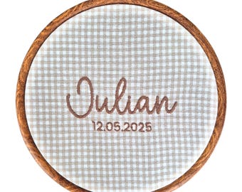 Personalized Baby Nameplate | Embroidered Name Sign | Maternity Gift | Nursery Decoration | Baby Shower Gift