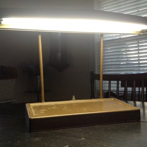 Vintage brown desk lamp, retro office desk lamp image 4