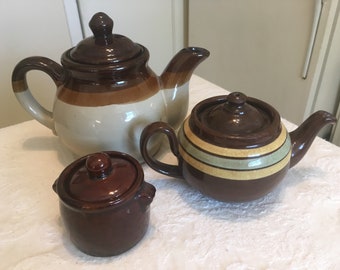 Stoneware teapot, vintage teapot, vintage stoneware