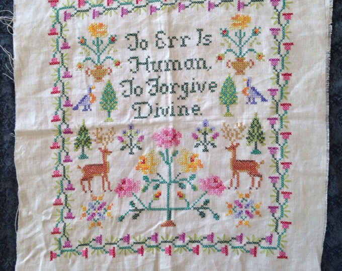 Vintage Embroidery Vintage Linen Etsy