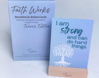 Tween Devotional Cards | 52 Bible Verse Activities (NIV) | Christian Faith Building & Family Bible Study
