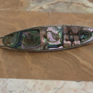 Vintage Abalone Hair Clip - Etsy display picture 3