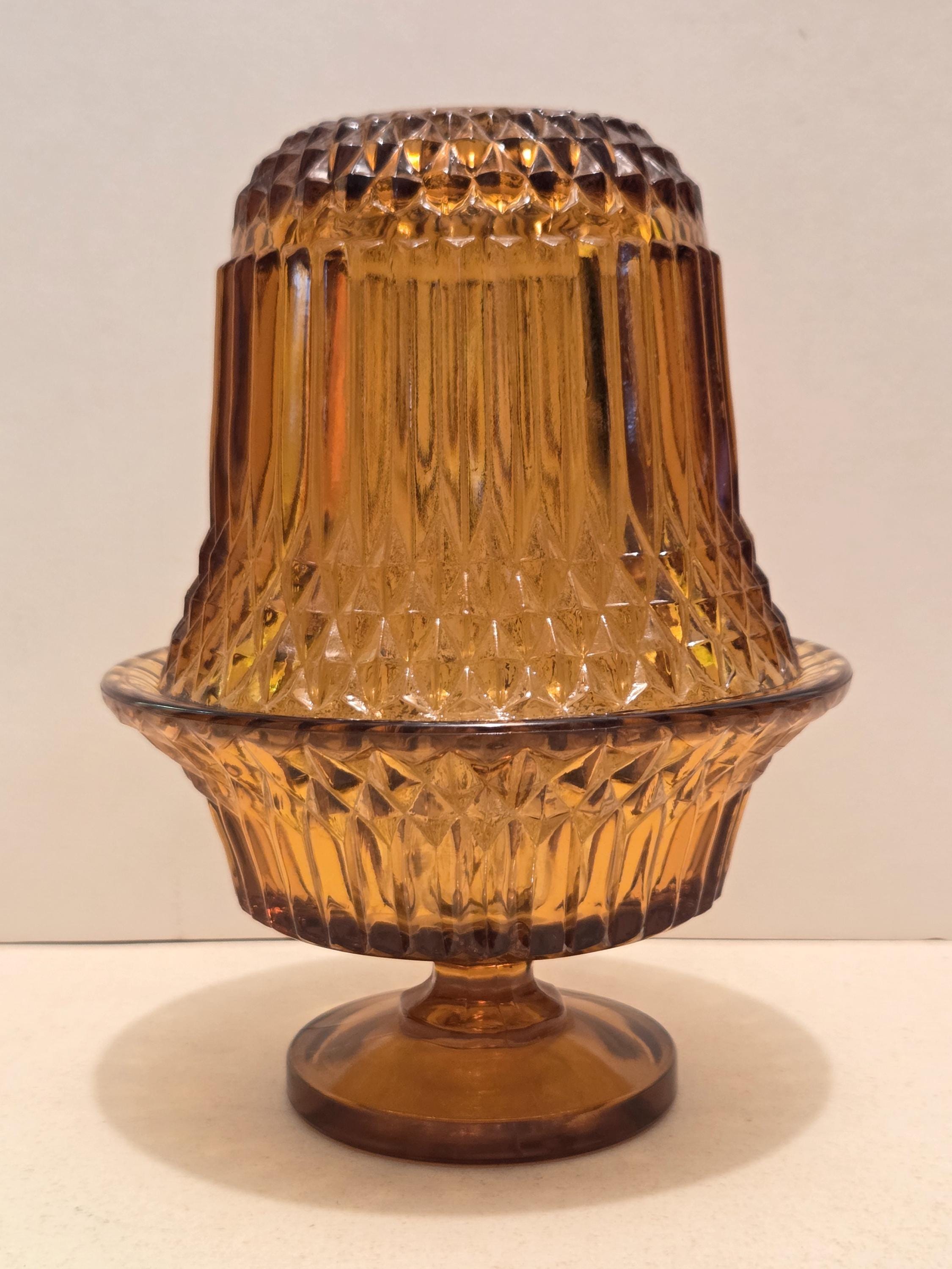 ライト・ランタン Amber Diamond pattern Lamp Shade Amber Diamond Point Fairy Lamp - Etsy