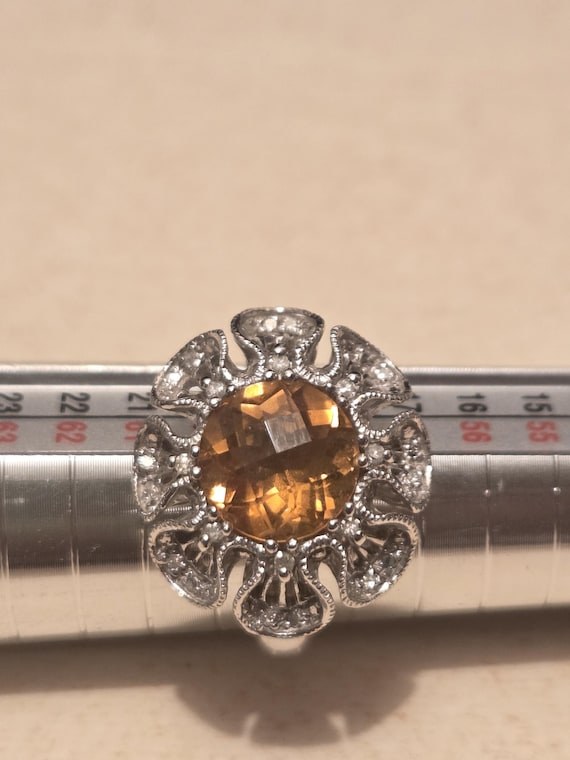 John C. Rinker (signed JCR) 14k white gold statement ring