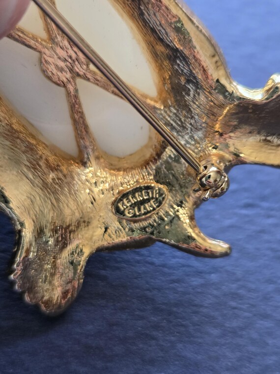 Kenneth J Lane rhinestone turtle brooch - image 8