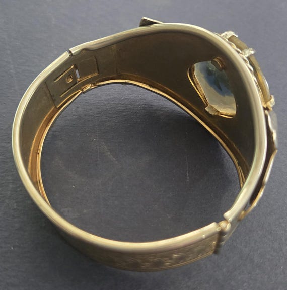 Sarah Coventry "Versailles" Hinged Statement Brac… - image 6