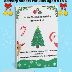 Christmas PDF Activity Pack for Kids 4-6 | 23 Fun Holiday Worksheets & Games