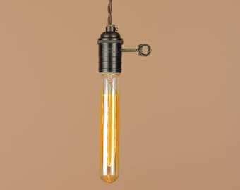 plug in pendant light with edison light bulb 10 foot cord
