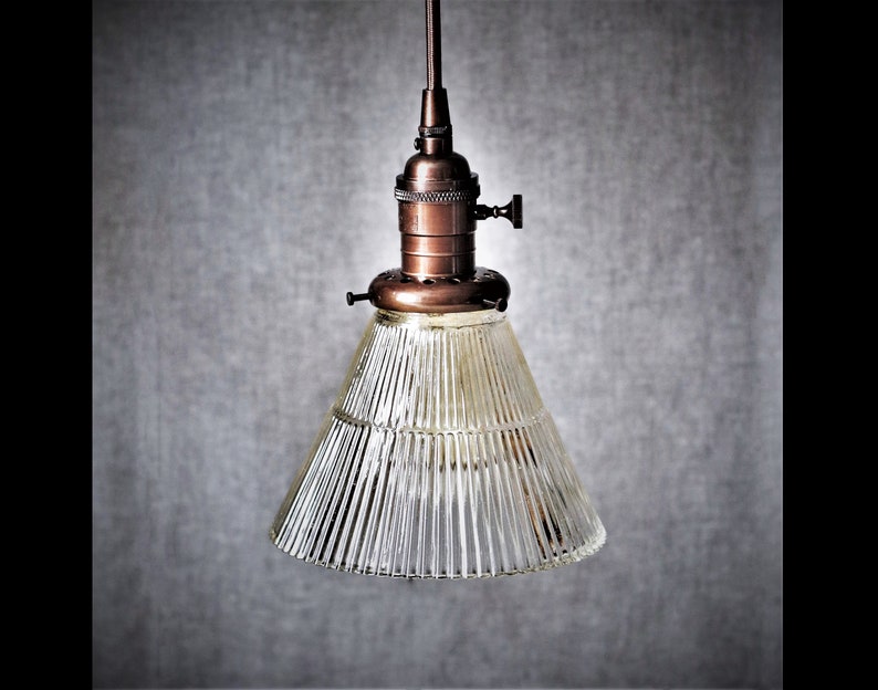 Holophane Pendant Light Vintage 6 Glass Lamp Shade Holophane Pendant Light Vintage 6 Glass