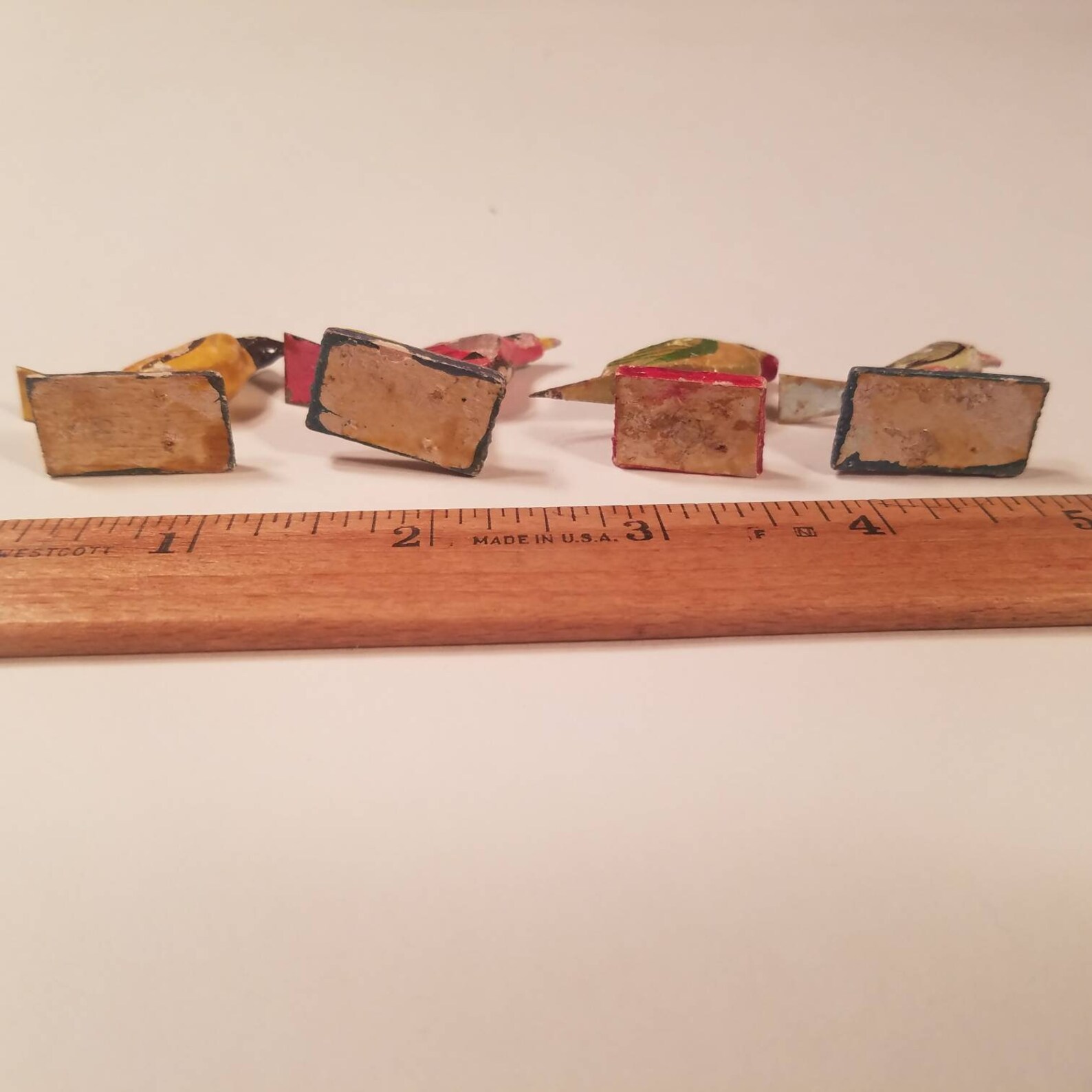 Exotic Bird Figures, Vintage 1940's, Nirmal Toy, India Handcraft, Ponki