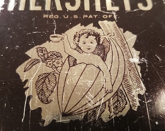 Hershey's Cocoa Can, Collectible Tin Sign, Cocoa Bean Baby, 1920's
