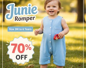 PDF Sewing Pattern for Romper. Boys & Girls Lovely Romper in sizes from Newborn to 6 years. Baby Romper Todler Romper.